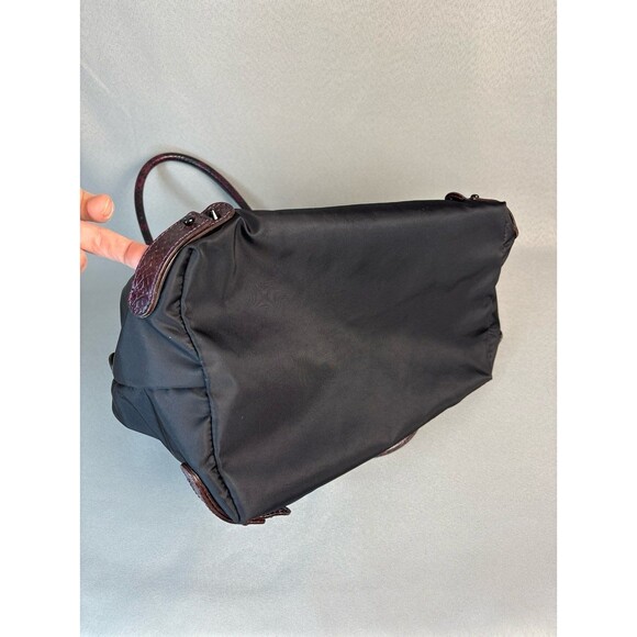 Rebecca Minkoff Purse Shoulder Bag Black Nylon Tote with Red Snakeskin & Spikes - Picture 12 of 12